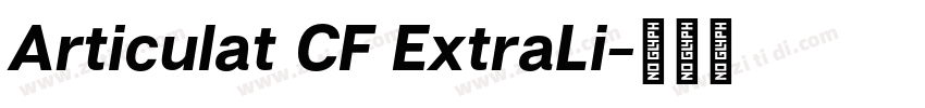 Articulat CF ExtraLi字体转换 Articulat CF ExtraLi字体转换